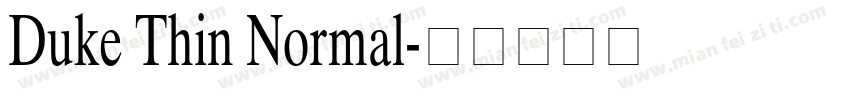 Duke Thin Normal字体转换